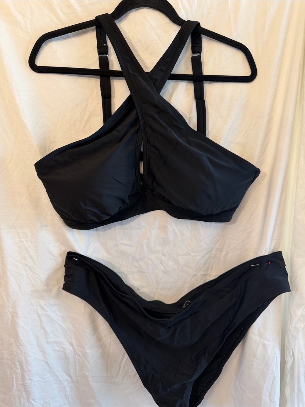 Adore Me Black Crisscross Bikini Set